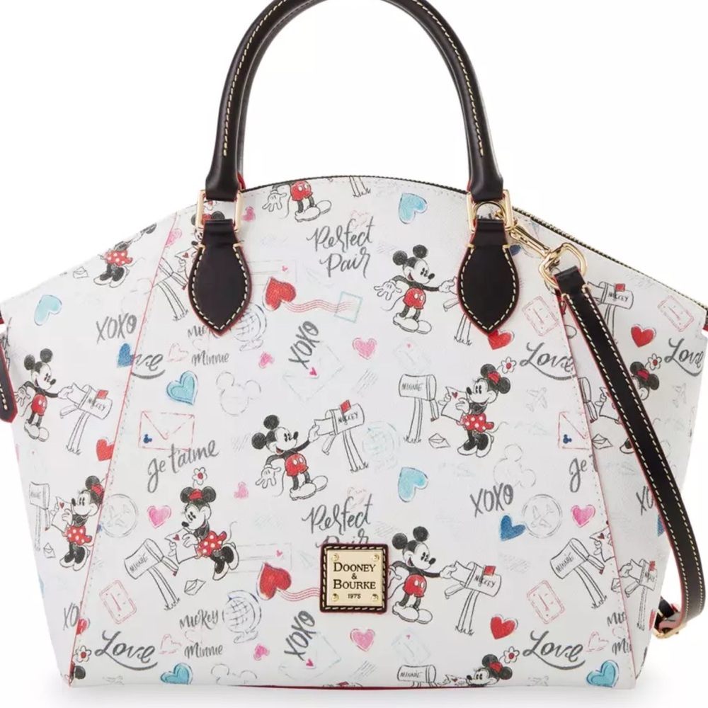 Mickey and Minnie Mouse Sweethearts Satchel Bag by Dooney & Bourke